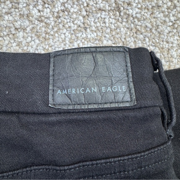 American Eagle High-Rise Flare Jeans Black Womens Size 24 - Picture 9 of 13